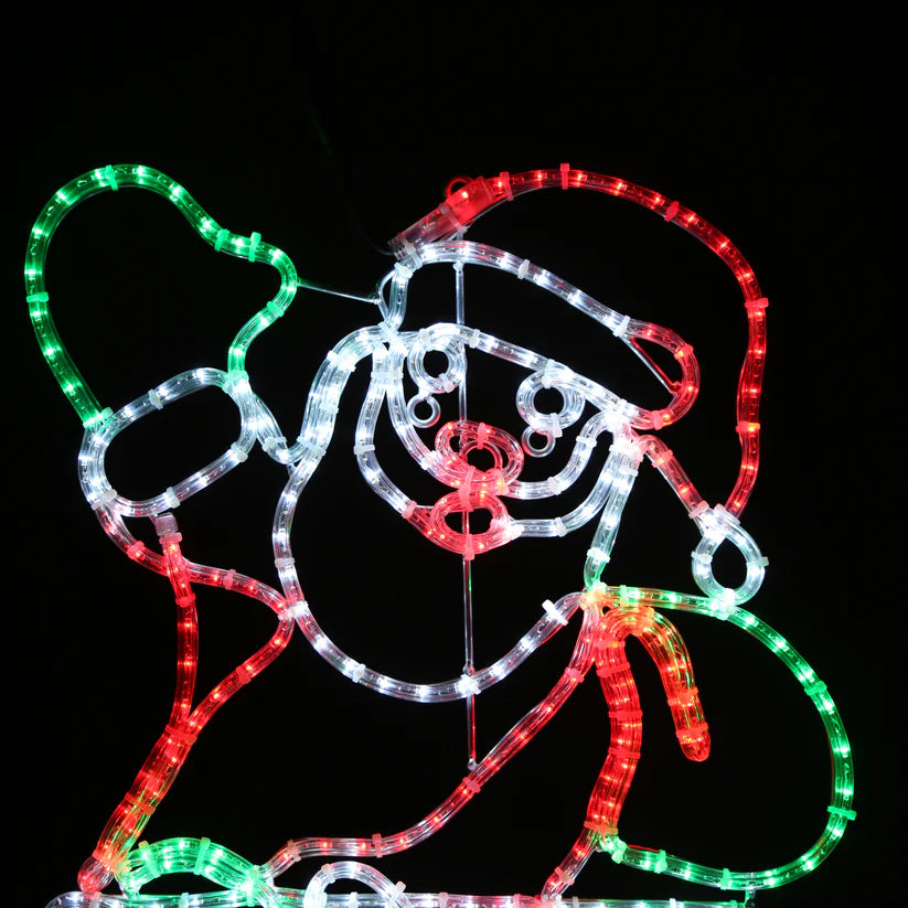 LED figure - Santa Claus in the chimney - 55x85cm