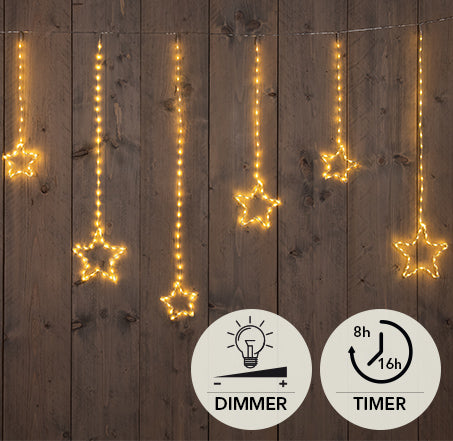 LED Curtain String Light with Stars 400CM