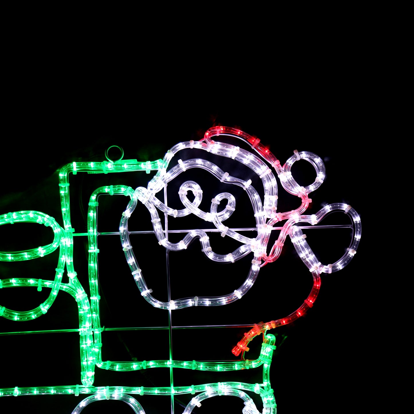 LED figure - Santa on his train - 82x55 cm