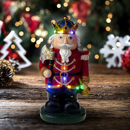 Red Nutcracker with beautiful details and LED