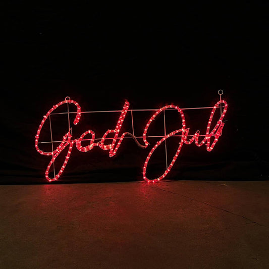 God Jul - LED Sign changing colors - 115x55cm
