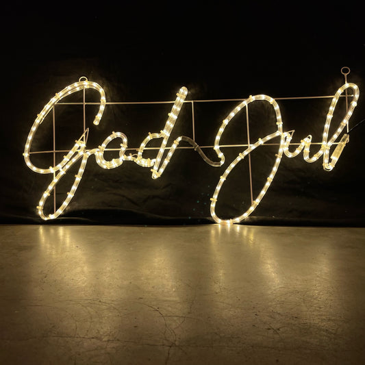 God Jul LED sign - Warm White 100x48 cm