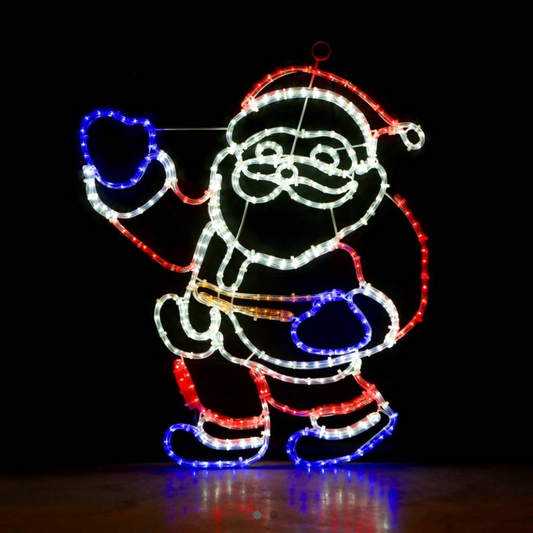 Full Figure Santa Claus LED Motif - 88.5x78.8cm