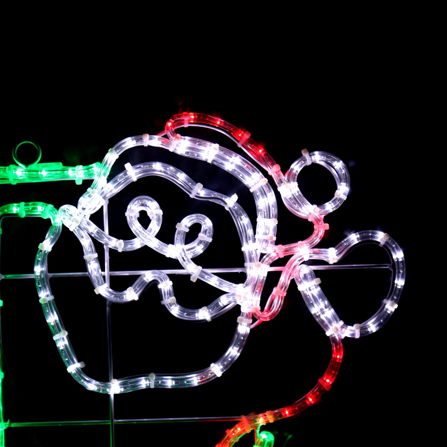 LED figure - Santa on his train - 82x55 cm