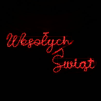 LED-sign Wesołych Świąt - 44x173cm - outdoor Christmas Lights