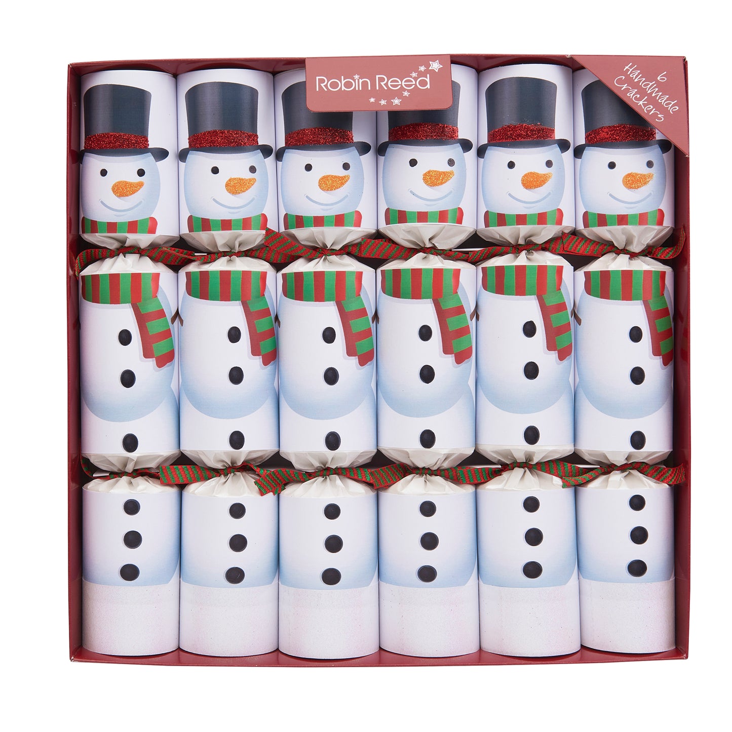 6 pcs Christmas Crackers - 30 cm - snowmen