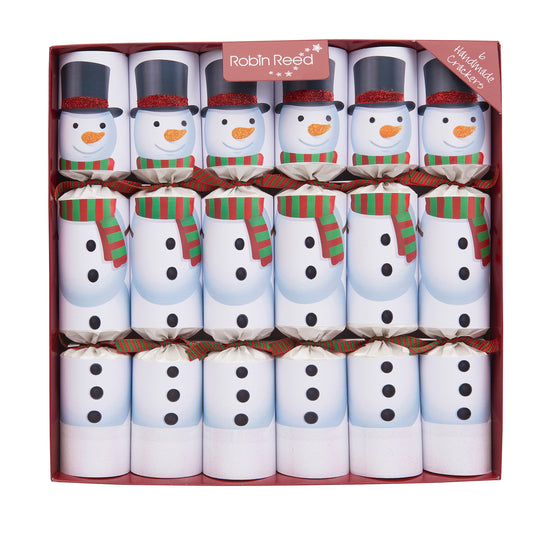 6 pcs Christmas Crackers - 30 cm - snowmen