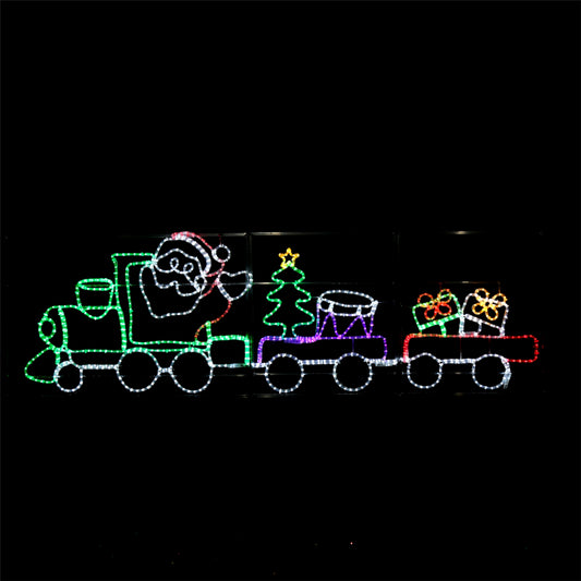 Tren de Santa - luces navideñas para exteriores - 78x258cm