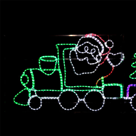 Tren de Santa - luces navideñas para exteriores - 78x258cm