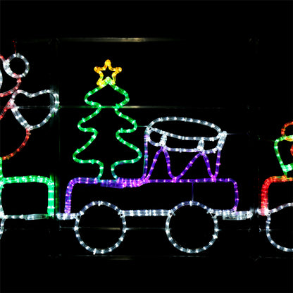 Tren de Santa - luces navideñas para exteriores - 78x258cm