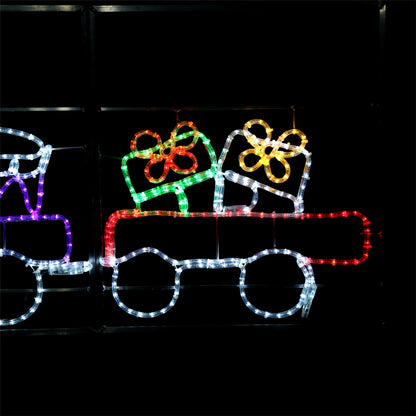 Tren de Santa - luces navideñas para exteriores - 78x258cm