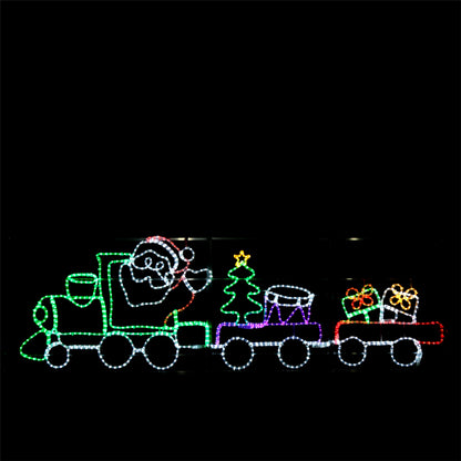 Tren de Santa - luces navideñas para exteriores - 78x258cm