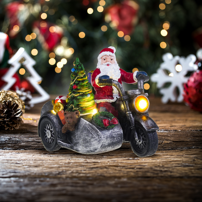 Papá Noel en moto con sidecar - Christmas Village