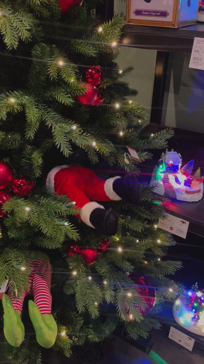 Patas de la señora Santa - Divertido accesorio para el árbol de Navidad