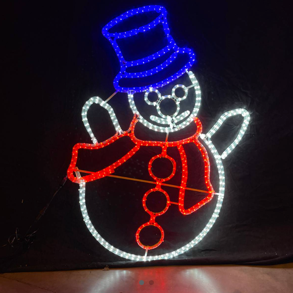 Muñeco de nieve LED 120x80cm - Luz navideña exterior